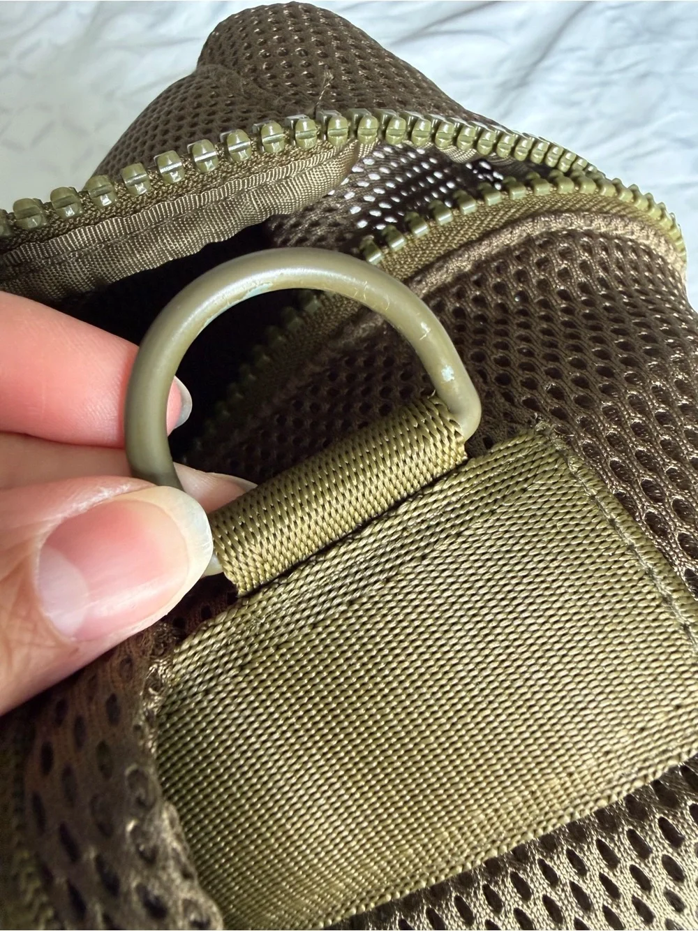 Dagne Dover (Indi) Large Size Olive Green Mesh Baby Backpack